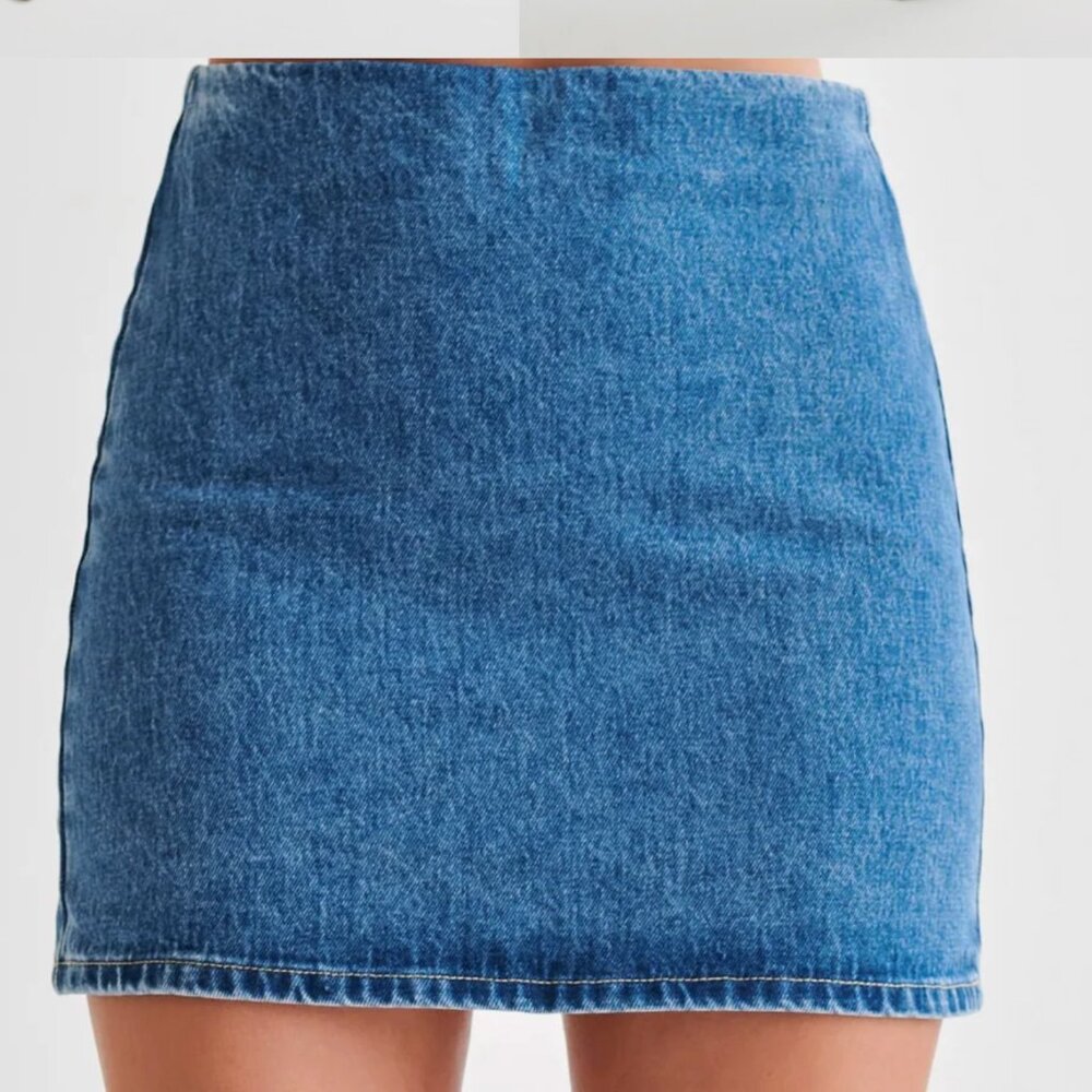 Meshki Ellie Denim Mini Skirt